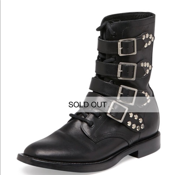 saint laurent combat boots womens